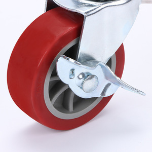 2 Inch Pu Screw Side Brake Caster Swivel Wheels For Furniture Table Chair Industrial Use Durable Minimalist Design - Product Image 2
