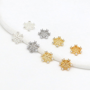 ที่ใส่ดอกไม้เซอร์คอน ทอง 18K ชุบเงิน ทองแดง อุปกรณ์ทำเครื่องประดับ DIY C21 - Product Image 4