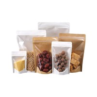 Plastique Mylar Doypack Ziplock Kraft Papier Sac Scellage Latéral pour Huiles de Noix Thé Marinage Guimauve Cubes Boucles Frit Pains