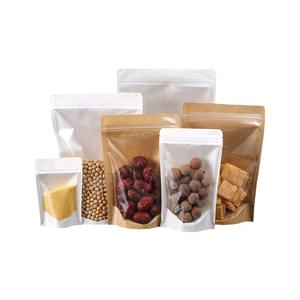 Plástico Mylar Doypack Ziplock Bolsa de papel Kraft Sellado lateral para aceites de nueces Té Decapado Marshmallow Cubos Rizos Bollos fritos - Product Image 2