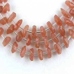 คุณภาพสูงเกรด AAA 28ชิ้นลูกปัดลูกปัดลูกปัดเหลี่ยมเพชรพลอยสีส้ม8-10มม. - Product Image 1