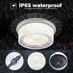 IP65 wasserdichte Solar-Bewegungsmelderleuchte 5 Modi 244 LED-Pendelleuchte mit Fernbedienung für den Garten - Product Image 3