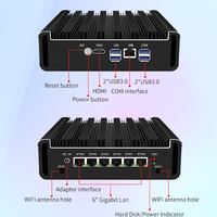 Mini PC Industrial G31 5405U 6405U I3 10110U 7100U 8130U 6 82574L I211 con Ethernet, Firewall, Router, Micro Ubuntu, Win 10