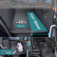 Nouvelle Housse de Siège Auto pour Chien Personnalisée Oxford Imperméable Respirante Écologique avec Fenêtre en Maille à Fond Rigide Antidérapante pour Siège Arrière