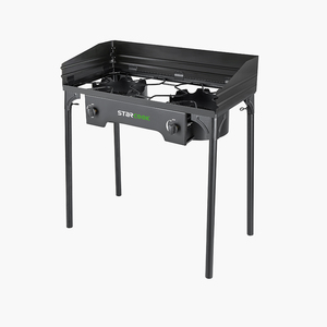 เตาสองชั้นโพรเพน BTU สูงเหล็กหล่อเตาแก๊สกลางแจ้งสําหรับบ้านสวน - Product Image 1