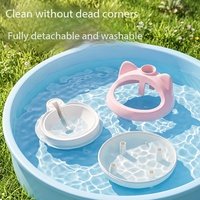 Fontaine à eau pour chat à remplissage automatique par gravité, distributeur d'eau portable en PP pour animaux de compagnie, abreuvoir en forme d'oreille de chat, gamelle de voyage pour chien d'intérieur