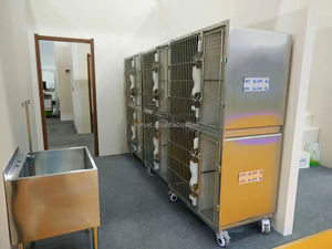 EUR VET En İyi Fiyat Tam Paslanmaz Çelik Kafes Veteriner Ekipmanı Büyük Lüks Veteriner Kafesi Kedi Yavrusu için - Product Image 5