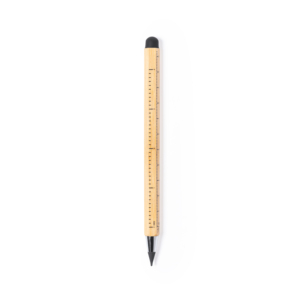 NOUVEAU CRAYON ÉCOLOGIQUE PROMOTIONNEL EN BAMBOU MULTIFONCTIONNEL EN FORME D'HEXAGONE AVEC GRAVURE LASER DU LOGO ET STYLET INTEGRÉ - Product Image 3