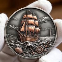 Pièce de défi personnalisée en alliage de zinc plaqué or antique 3D de haute qualité