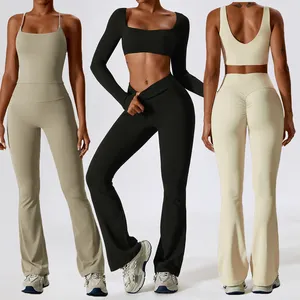 Hot Sales 2 Piece Sportswear Sets Workout Fitness Clothes Sports Bra Tight Legging Sets Butt Lifting Gym Fitness Sets For Women