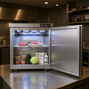 Mesa de Preparación de Acero Inoxidable para Cocina Comercial, Refrigerador de Preparación de Alimentos de Una Puerta de 28 Pulgadas para Uso en Restaurantes - Product Image 2