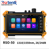 Testeur de fibres optiques OTDR Rsrteng RSO-50 1310/1550nm 26/24dB, OTDR automatique, OPM, Cartographie d'événements, LS, OLS, VFL, Testeur de câbles réseau