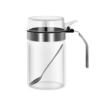 Ensemble de pots à épices en verre anti-humidité avec boîte à épices et cuillère pour la cuisine, livraison directe du fabricant