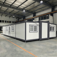 Maison conteneur préfabriquée extensible en gros, villa modulaire préfabriquée portable, mini-maison mobile pliable 40 pieds 3 chambres