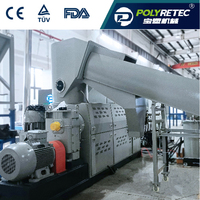 Machine d'agglomération et de granulation de déchets plastiques souples PE PP, ligne de recyclage de plastique à double étage