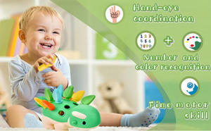 Jouets éducatifs pour enfants, dinosaures, apprentissage de la motricité fine, tri sensoriel, comptage, jeux d'apprentissage préscolaire Montessori - Product Image 5