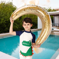 Swimbobo plus de 3 ans bébé lune lisse sous les bras gonflable épaissir PVC anneau flottant jouets d'eau enfants natation flotteurs
