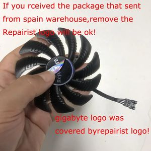 PLD09210S12HH 87MM(90mm) Ventilador GPU <span class=keywords><strong>Gigabyte</strong></span> RX480 RX580 RX570 RX 470/<span class=keywords><strong>570</strong></span>/580 Reemplazo de refrigeración de tarjeta gráfica para juegos - Product Image 6