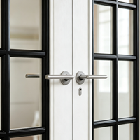 Porte battante en PVC double vitrage trempé insonorisée, résistante à l'humidité et à la rouille pour maison résidentielle