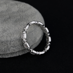 Nhẫn Bạc Zircon Mạ Vàng 14K Ngón Tay Vuông Đơn Giản Bằng Bạc Sterling 925 Thời Trang Tùy Chỉnh Linh Vật - Product Image 2