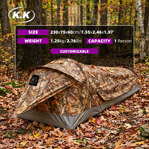 Tente de bivouac Kawagebo Kamp (KK) 1,25 kg / 2,8 lb, imperméable, ultralégère, pour 1 personne, pour l'escalade, la randonnée, la survie en plein air - Product Image 1