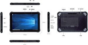 Cheapest Factory 12.2'' Intel Win 11 Pro 16+512GB 4G Rugged Tablet Rugged <strong>Tab</strong> with NFC Keyboard Car Holder - Product Image 5