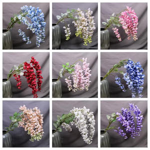 بيع بالجملة حديقة الزفاف منظر طبيعي زينة نبات وستارية عالية الجودة زهور فاصوليا طويلة حرير زهور نبات وستارية عملاقة بفروع قصيرة - Product Image 2