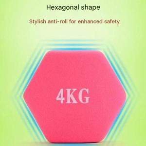 Yx for Basics Support de rangement pour haltères en fonte et caoutchouc 1 lb (1 paire) Hexagonaux antidérapants Rose/violet/vert - Product Image 4