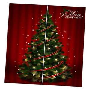 Christmas Pattern <b>Window</b> Drapes for Living Room and Bedroom Home Decor Blinds <b>Shades</b> & Shutters - Product Image 1
