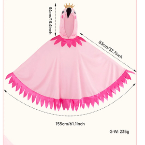 Disfraz <span class=keywords><strong>de</strong></span> Capa <span class=keywords><strong>de</strong></span> Flamenco para Halloween, Lindo Traje <span class=keywords><strong>de</strong></span> Cosplay con Temática Animal para Adultos - Product Image 6