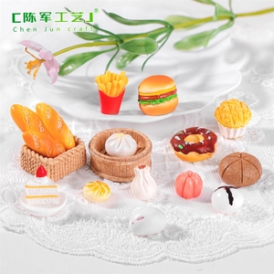 Décorations de jeu et de nourriture, accessoires, matériaux de bricolage en gros, maison pour enfants, gâteau de thé de l'après-midi simulé, hamburger, nourriture - Product Image 2