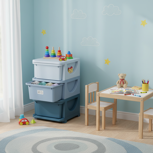 Organizzatore per Giocattoli e Cassettiera Blu per Bambini, Prodotto in Cina, Modello AL1285 - Product Image 3