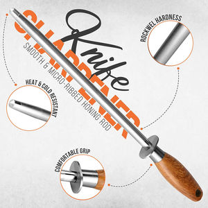 Aiguiseur de couteaux en <span class=keywords><strong>diamant</strong></span>, outil de cuisine, tige d'affûtage rapide, aiguiseur professionnel pour chef, couteau à découper, 10 pouces pour tous les couteaux, <span class=keywords><strong>ciseaux</strong></span> - Product Image 4