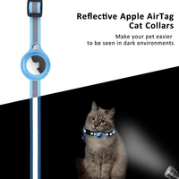 Vente chaude De Luxe Suivi GPS Air Tag Mignon Nylon Premium Suivi Réfléchissant Logo Personnalisé En Gros Pet Chat Chien Colliers