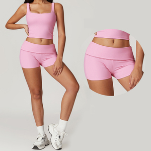 Collection décontractée vêtements de salon vêtements de sport pour femmes shorts d'entraînement repliables mini shorts de sport de fitness - Product Image 1