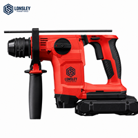 Marteau perforateur rotatif sans fil industriel LONSLEY H-TE avec batterie lithium-ion, portée de 5/32 à 9/16 po, énergie d'impact de 1,7 pi-lb pour le perçage