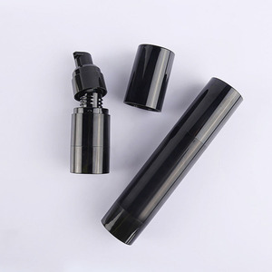 Commercio all'ingrosso 15ml 30ml 50ml 80ml 100ml 151oz <span class=keywords><strong>1</strong></span> <span class=keywords><strong>oz</strong></span> come plastica nera Airless Spray cosmetico bottiglia di siero con pompa - Product Image 4