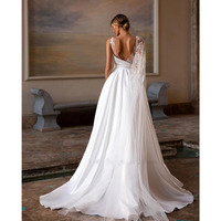 LY-WD0038 Robe de Mariée Blanc Ivoire Coupe A-ligne avec Jupe Élégante Ornée de Dentelle Perles, Épaule Unique, Taille Plus, Classique et Élégante