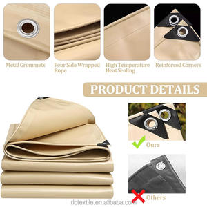 <span class=keywords><strong>Bâche</strong></span> robuste en PVC enduit imperméable 3MX4M 600GSM, ignifuge, <span class=keywords><strong>protection</strong></span> UV, avec œillets pour couverture de voiture et de toit - Product Image 2