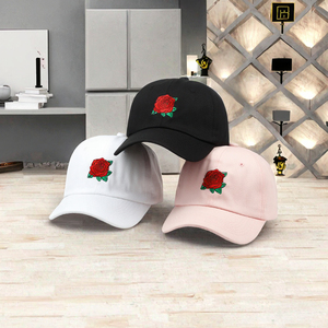 Casquette de baseball unisexe à visière plate motif rose rouge et léopard, style hip-hop, 6 panneaux, polyester/coton, broderie 3D, toutes saisons, décontractée - Product Image 3