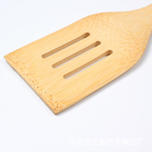 Bamboo Spatula Square Shape With Hole For Hanging Kitchen Cooking Utensil Hand Wash Only - Product Image 2