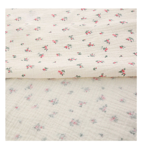 Tessuto <span class=keywords><strong>Mussola</strong></span> Increspato Organico Leggero Personalizzabile con Stampa, 100% Cotone a Due Strati per Camicie da Bambino/a - Vendita Calda - Product Image 1