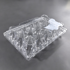 12-grid Egg <b>Box</b> PET Plastic Egg Tray Carton Packaging Recyclable Customized Sushi Food Grade Pet Factory Supply - Product Image 3