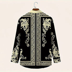 Promozione principale del prodotto camicia da <span class=keywords><strong>uomo</strong></span>, maniche lunghe camicia Outfit Botton, oro di lusso <span class=keywords><strong>abbigliamento</strong></span> moda per gli uomini - Product Image 2