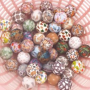 מכירת הטוב ביותר מזון כיתה תינוקת עגולה הדפסה עגולה 15 מ "מ חרוזי סיליקון להכנת עט - Product Image 5