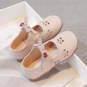 รองเท้าหนังเจ้าหญิงแบบมีโบว์เจาะลายเก๋ไก๋สำหรับเด็กผู้หญิงวัยเตาะแตะ สวมใส่สบายในชีวิตประจำวัน - Product Image 6