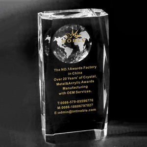 เสาออพติคอลหลายด้านฝังคริสตัลลูกโลก - Product Image 4