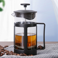 Caliente nueva llegada hogar Oficina té filtrado olla vidrio 350/600/800ml espuma de leche cafetera Prensa Francesa