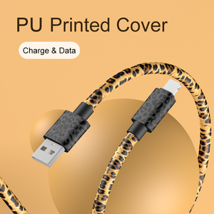 Câble USB en aluminium rond imprimé PU de style nouveau avec charge rapide 3A pour <span class=keywords><strong>iPhone</strong></span> et Type C - Product Image 3