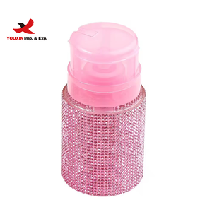 Flacon de dissolvant de maquillage en plastique vide à presser, avec strass, pour dissolvant de vernis à ongles, de qualité supérieure, en lot, avec remise - Product Image 1